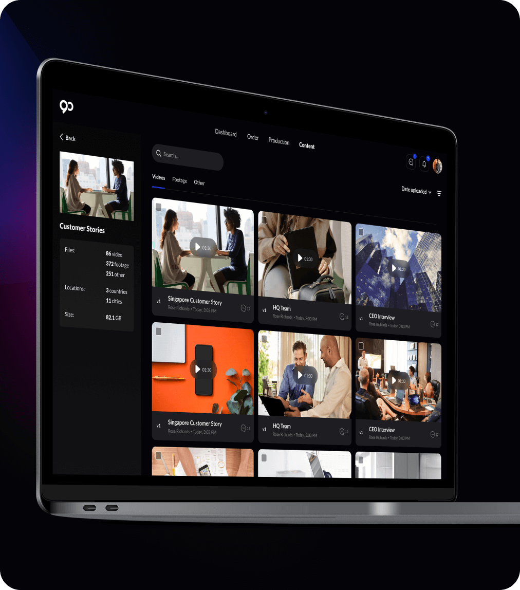 Access all your content in our video content DAM